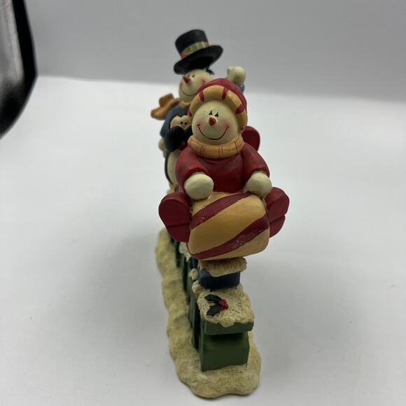 Merry Christmas Resin Snowman Family Sledding Figurine Decor Christmas Winter - Picture 9 of 9
